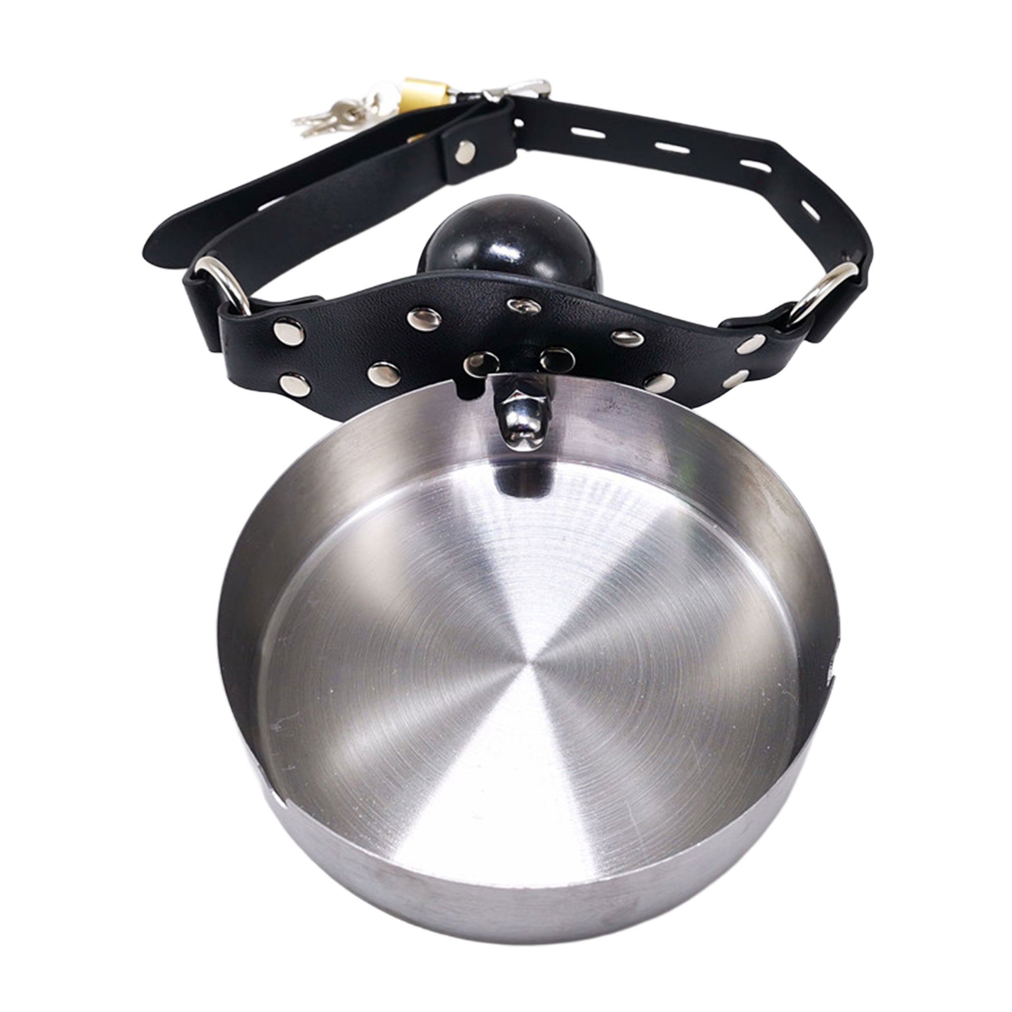 Stainless-steel leather faux-leather silicone accessories restraints mouth gag mouth-gag ball-gag ashtray ash-tray basin-ashtray adjustable buckle locking lockable matching-keys fetish fashion alt-fashion alternative bondage bdsm bdsm-toys kink kinky kinky-play sub submissive slave-dog asphyxia smoking smoking-play smoke-lover humiliation human-ashtray capnolagnia sensation sensation-play sensual sissy sissyfication unisex black