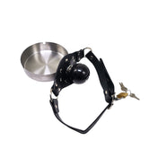 Stainless-steel leather faux-leather silicone accessories restraints mouth gag mouth-gag ball-gag ashtray ash-tray basin-ashtray adjustable buckle locking lockable matching-keys fetish fashion alt-fashion alternative bondage bdsm bdsm-toys kink kinky kinky-play sub submissive slave-dog asphyxia smoking smoking-play smoke-lover humiliation human-ashtray capnolagnia sensation sensation-play sensual sissy sissyfication unisex black