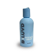 B-Luvd water-based lubricant, 4oz, with discreet disk cap.

