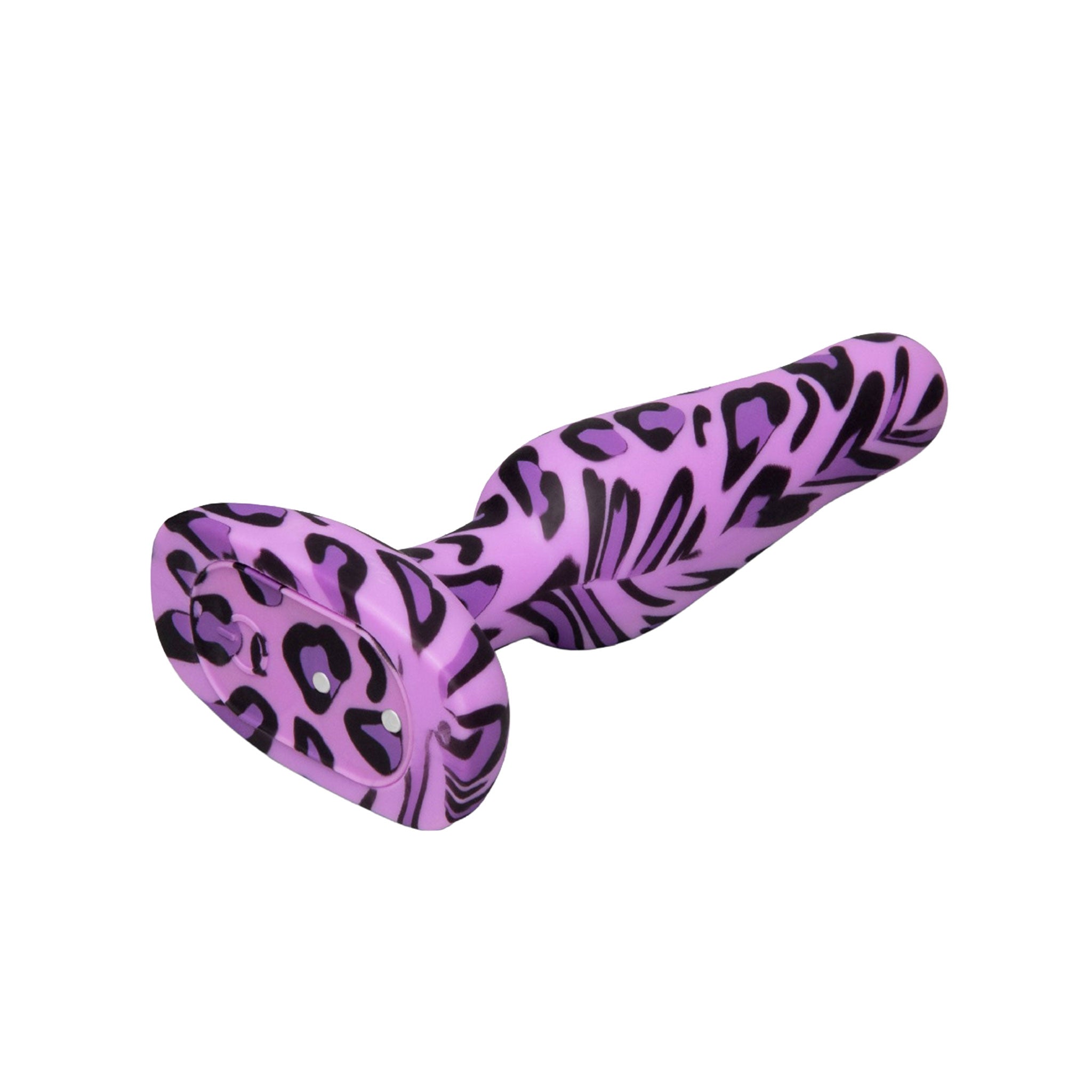Silicone ABS-plastic steel accessories vibrator vibrating vibration vibe anal-vibe anal anal-play anal-toys anal-plug butt-plug buttplug butt-stuff compact shower-friendly seamless usb-rechargeable remote-control beginner-friendly adult-toys unisex purple leopard-print