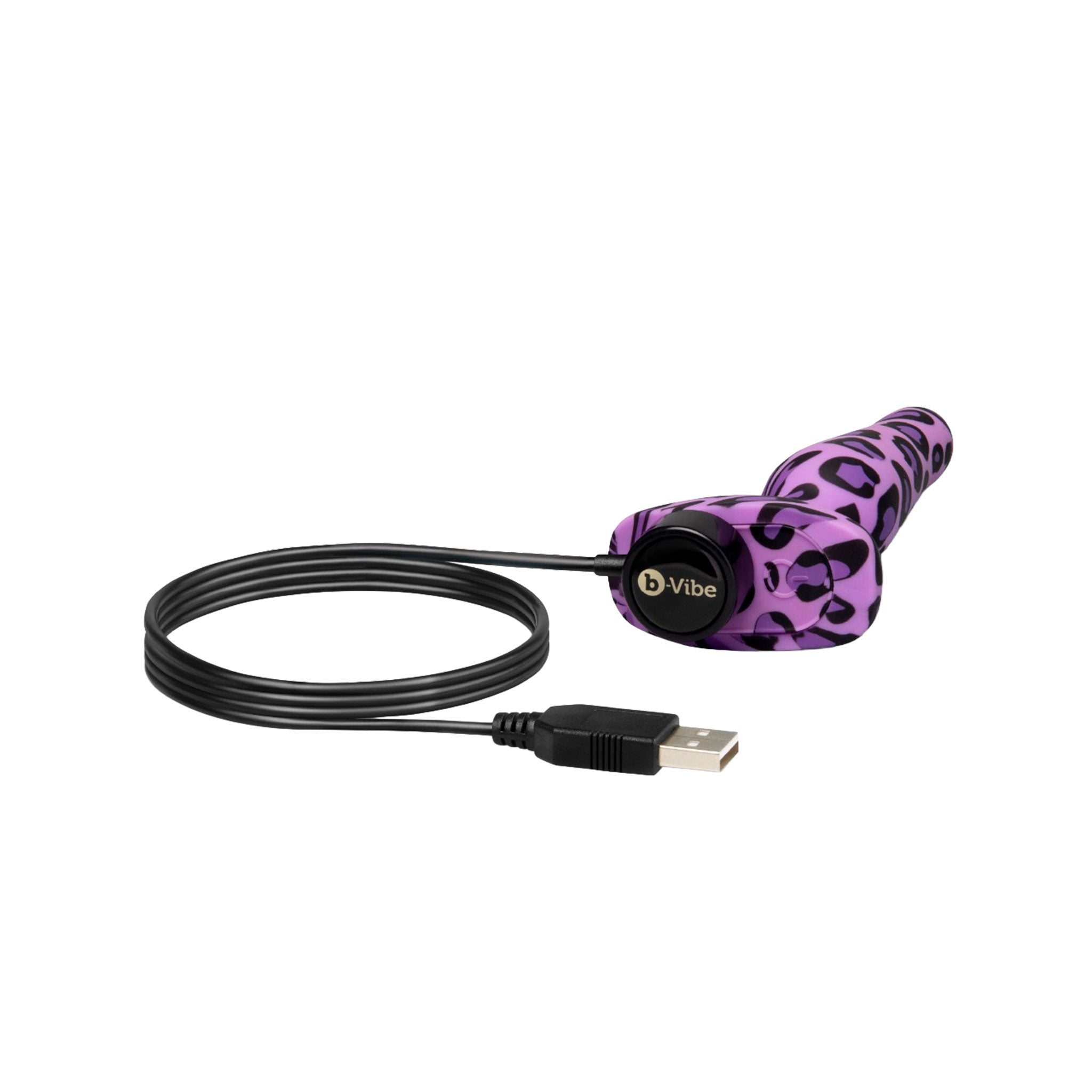 B-Vibe Plug Rechargeable Anal Plug with Remote Control - Purple Leopar   Fetish Factory