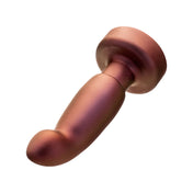 Matrix Bionic Rechargeable Curved Anal Plug with Remote- Copper