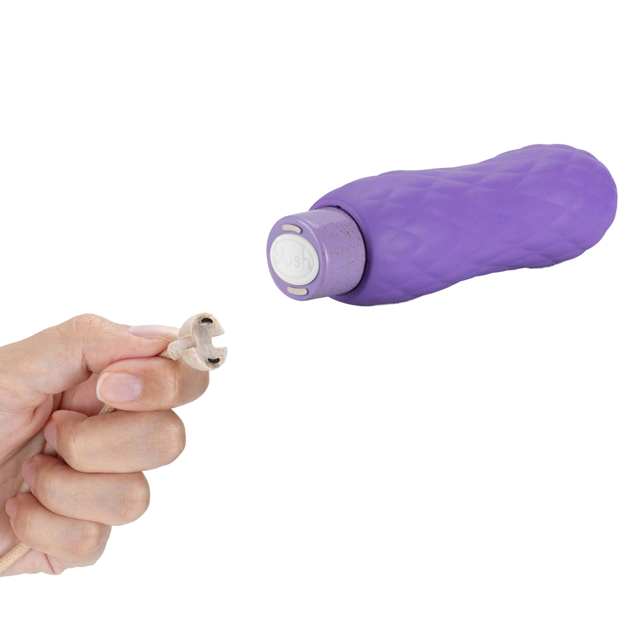 Eco Friendly Diamond Texture Bullet Vibrator - Purple