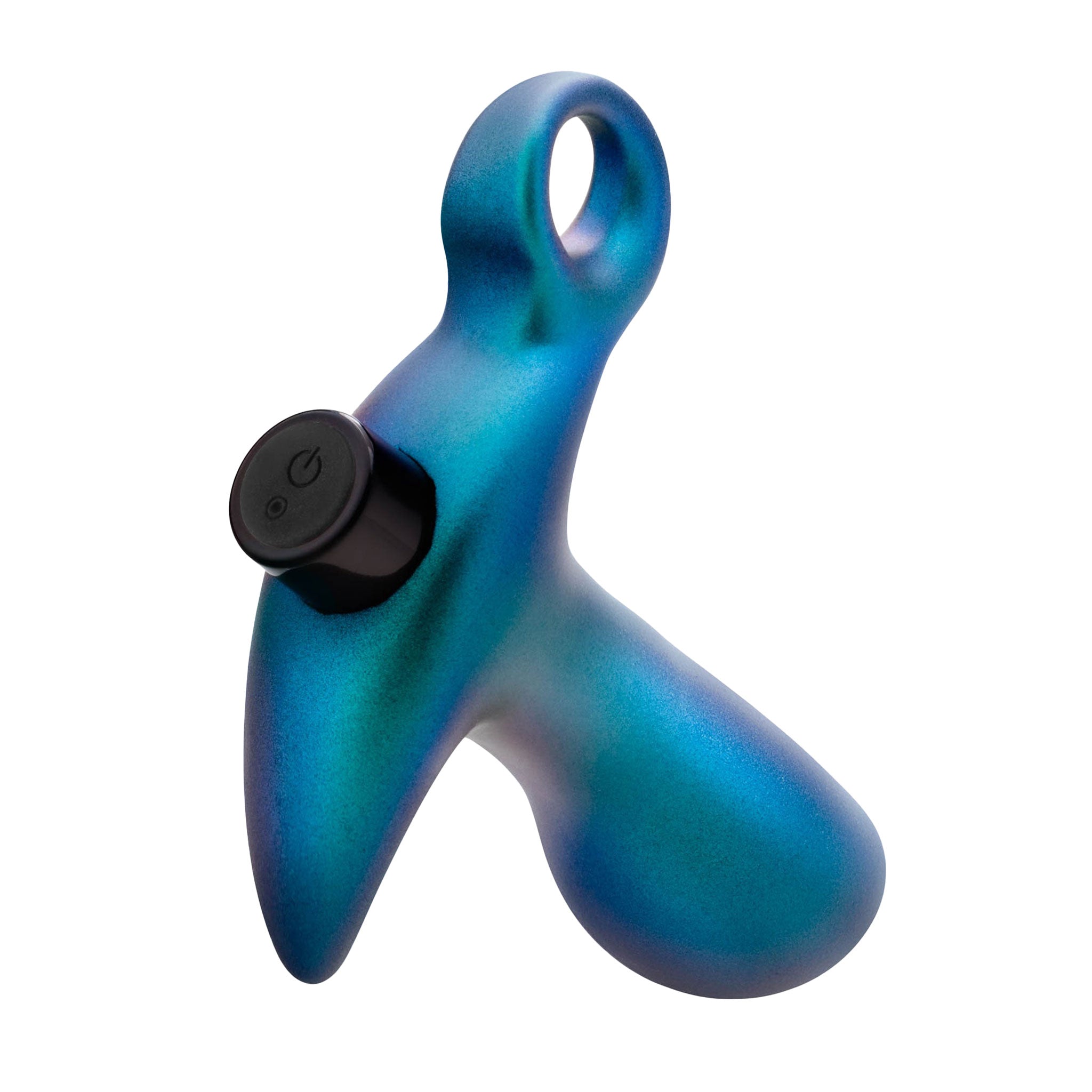 Matrix Teleportation Vibrating Anal Plug - Lunar Blue