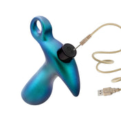 Matrix Teleportation Vibrating Anal Plug - Lunar Blue