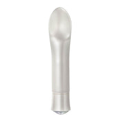 Scooped Tip Ultrasilk Gem Bullet Vibrator- Pearl White