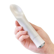 Scooped Tip Ultrasilk Gem Bullet Vibrator- Pearl White