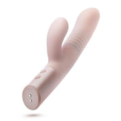 Fraya Rechargeable Silicone Rabbit Vibrator & Charging Base- Pink
