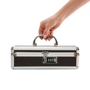 Keyless Lockable Metal Toy Case- Medium Black