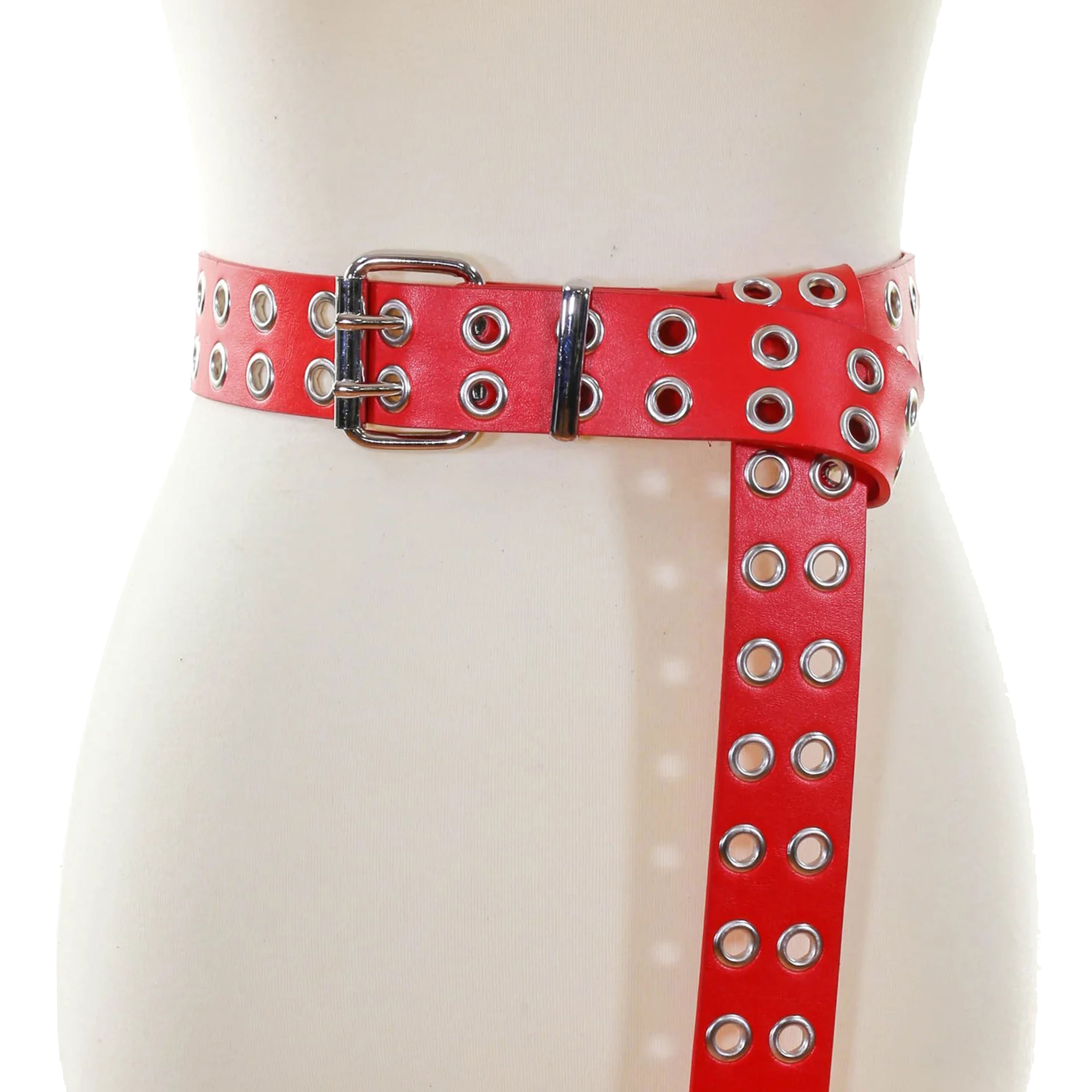 Vegan Grommet Multiple Eyelet ADJ Belt