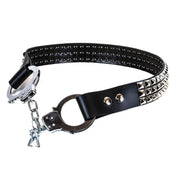 Studded Belt with Handcuffs Black