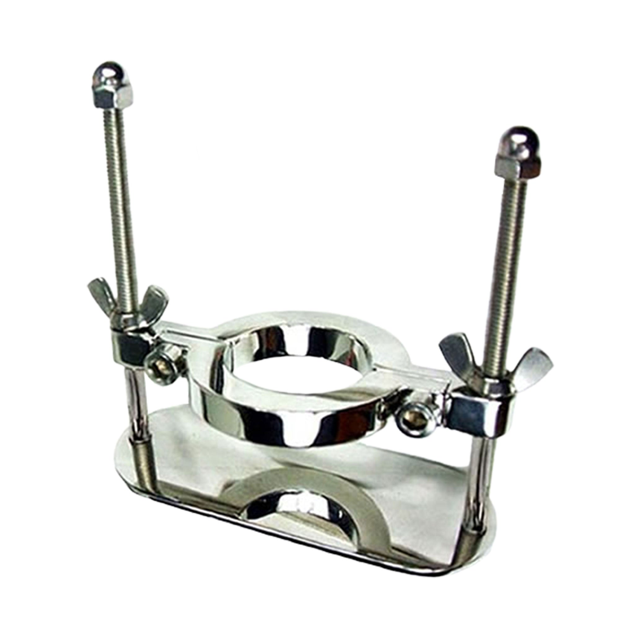 Stainless-steel metallic ball crusher ball-crusher ballcrusher wingnut wing-nut wing nut locking lockable adjustable pressure crush crushing bar bars sadist sadism sadomasochism masochist masochism bdsm bdsm-gear cbt torture cnb cock&ball cock-and-ball adult-toys medical medical-toys kink kinky kinky-play extreme silver