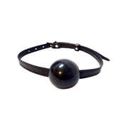 Leather faux-leather rubber accessories restraint gag mouth-gag ball-gag rubber-ball adjustable buckle soft fetish fashion alt-fashion alternative bedroom dungeon festival bondage bdsm bdsm-gear bdsm-toys kink kinky kinky-play kinky-toys sub submissive costume cosplay halloween adult-toys black
