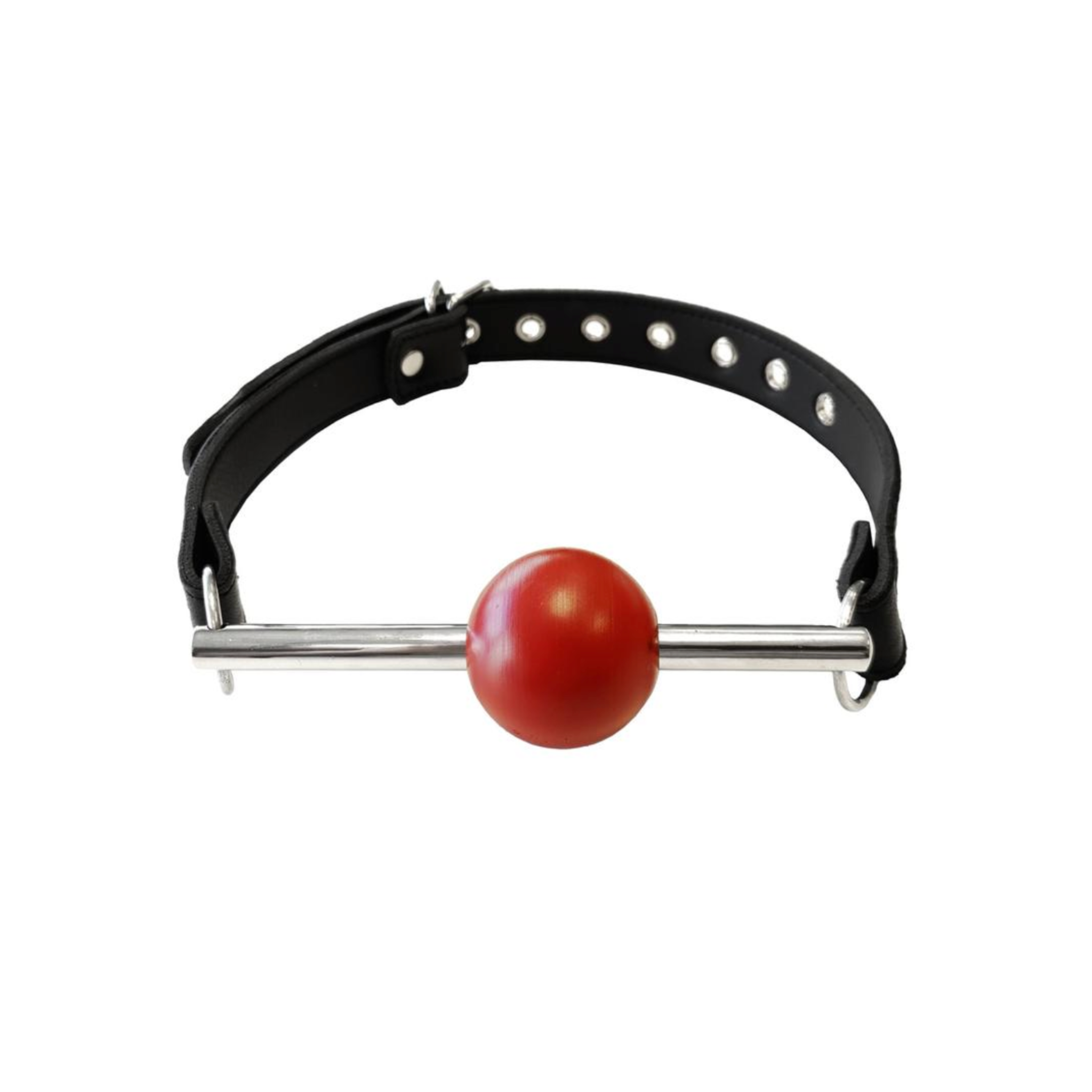 ball gag leather adjustable strap stainless steel rod removable red rubber ball fetish bondage gear bdsm restraint gag toy adult kink accessory premium fetish factory sexy bdsm gear high quality red ball gag adjustable buckle strap kinky play couples bondage toy erotic restraint gear