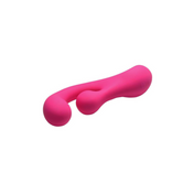 gyro rabbit vibrator pink silicone dual stimulation flexible neck rechargeable waterproof adult toy vibration gyration ergonomic rabbit style body safe silicone sexleketøy