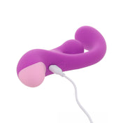 Silicone accessories vibe vibrator vibrating vibration insertable clit clitoral clitoris stim stimulator stimulating stimulation dildo dong rabbit-vibe g-spot p-spot dual-stim dual-stimulation flexible-neck usb-rechargeable splashproof ergonomic body-safe external-stimulation internal-stimulation rounded rotating gyro gyrating adult-toys female femme feminine womens purple