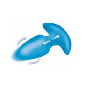 Silicone plastic phthalate-free vibe vibrator vibrating vibration anal-vibe anal-plug butt-plug buttplug automatic auto-thrusting thrusting buzzing intense tapered-tip slim-base curved-base remote-control wireless-remote usb-rechargeable ergonomic comfortable anal-play adult-toys blue