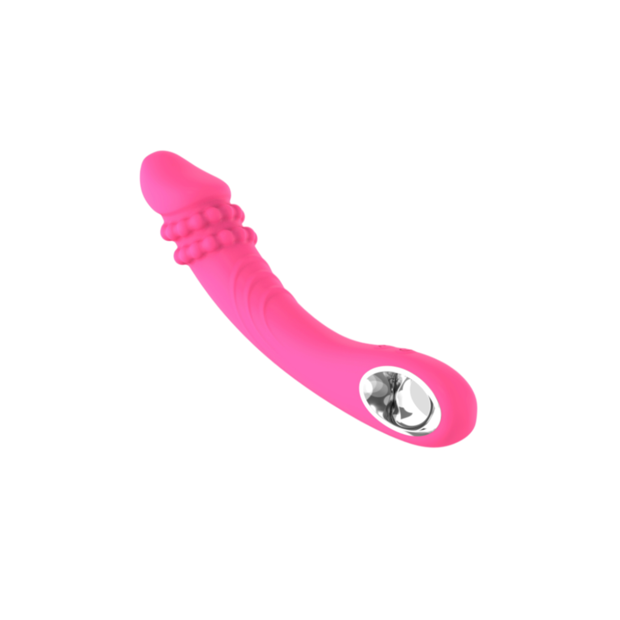 beaded halo G-spot wand, pink G-spot vibrator, curved G-spot massager, body-safe silicone wand, vibrating G-spot toy, ergonomic G-spot vibrator, 10-speed vibrator
