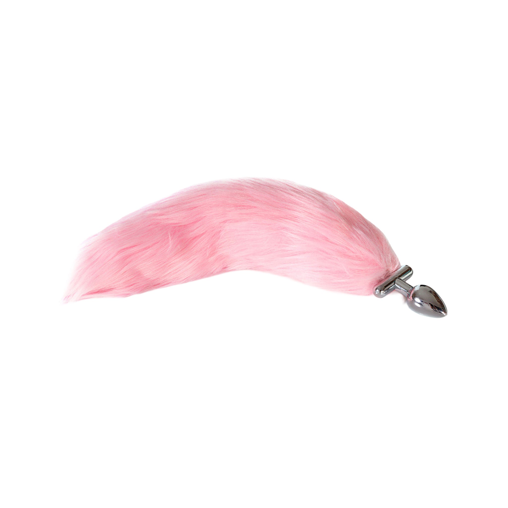 Stainless steel synthetic-fur accessories nonvibe nonvibrating non-vibe non-vibrating plug probe anal-play anal-plug butt-plug buttplug butt-stuff g-spot p-spot luminous articulated light-up led-lights battery-powered bondage bdsm bdsm-toys bdsm-play kink kinky kinky-toys kinky-play pet-play pet-training costume cosplay halloween animal furry yiff unisex couples adult-toys pink 