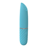 Beso F1 Motor Textured Silicone Mini Lipstick Bullet Vibrator- Aqua