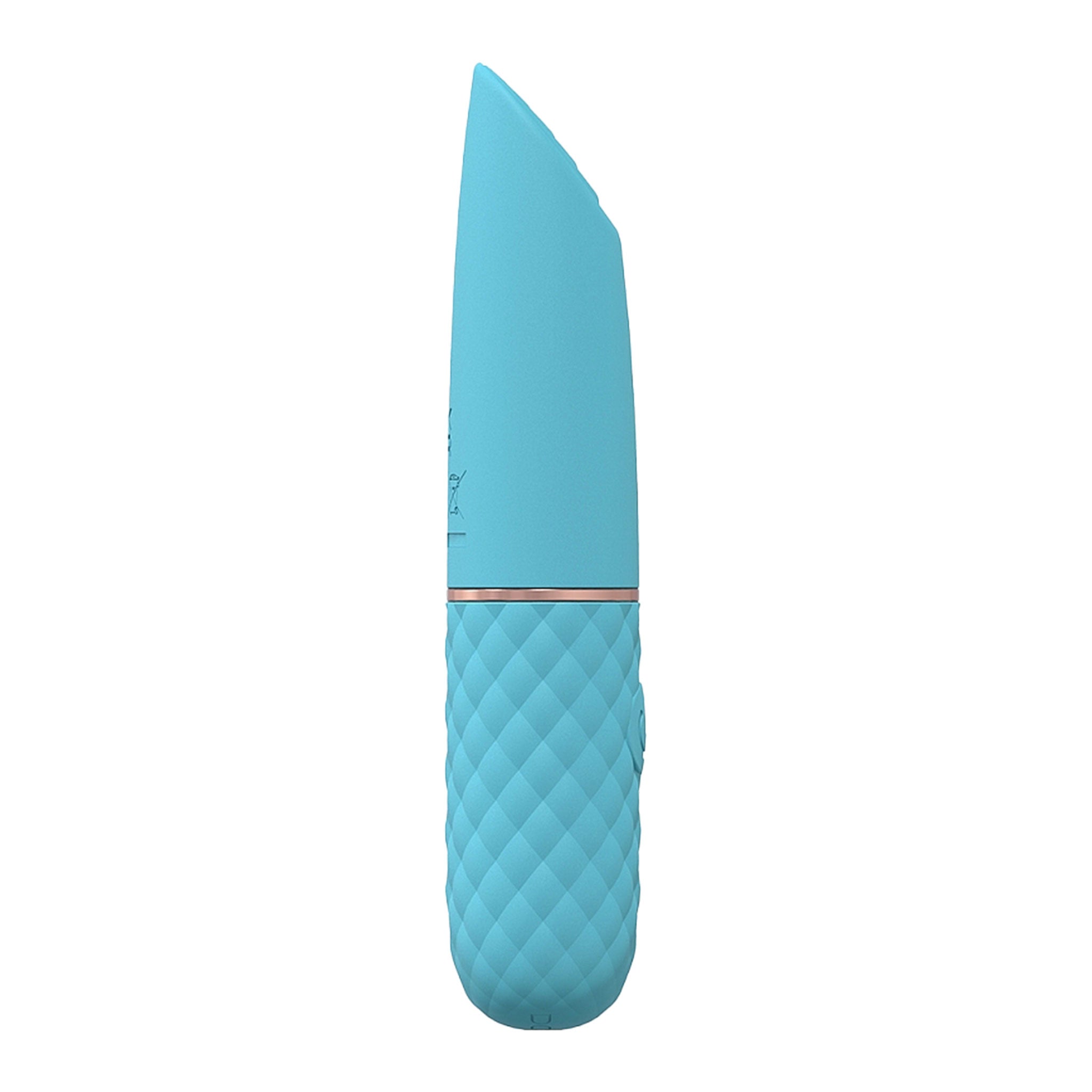 Silicone ABS-plastic phthalate-free accessories vibe vibrator vibrating vibration F1-motor bullet mini clit clitoral clitoris stim stimulator stimulation stimulating textured chiseled-tip lipstick-style usb-rechargeable charging-cord whisper-quiet waterproof splashproof orgasmic sexual-wellness kink kinky kinky-toys stocking-stuffers gifts adult-toys female femme feminine womens unisex aqua