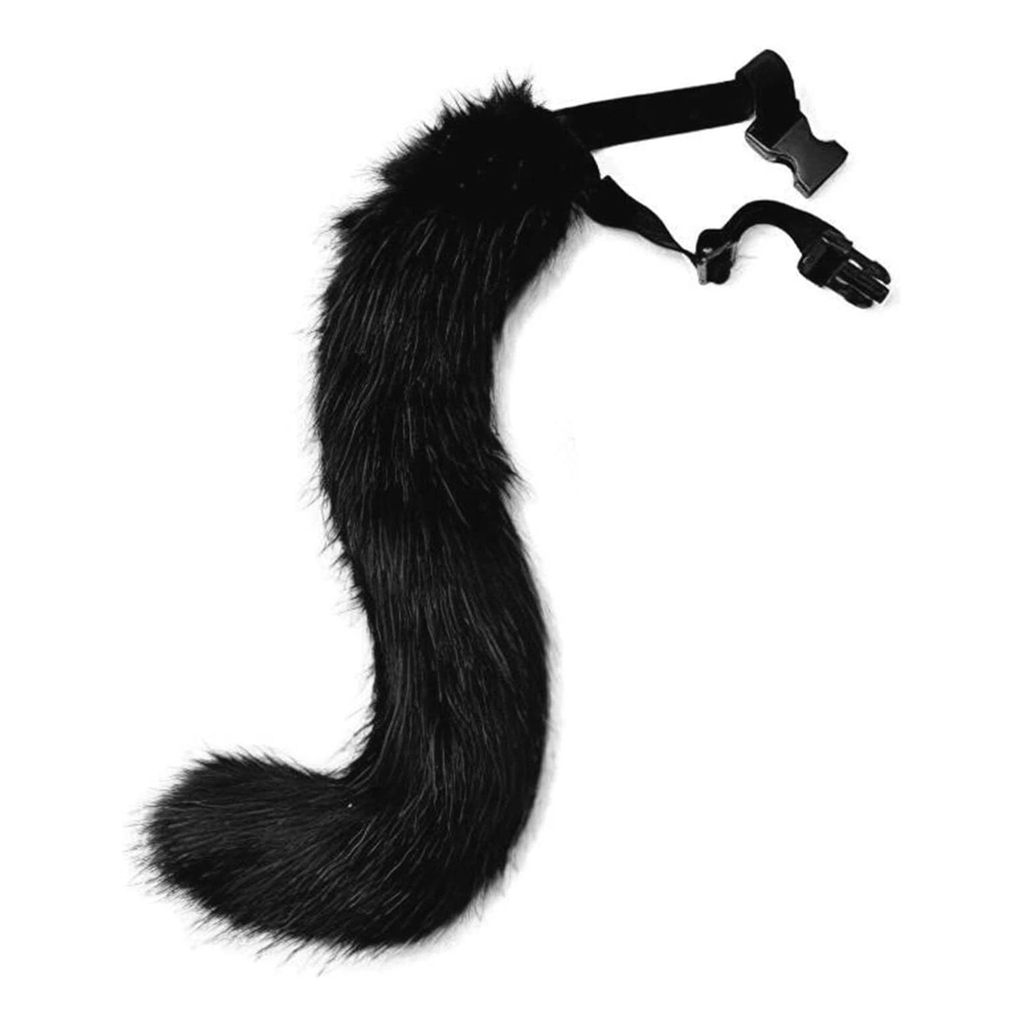 Synthetic-fur faux-leather velvet accessories costume-set 3pc 3-pc 3-piece three-piece headgear head-gear headband cat-ears animal-ears cat-tail animal-tail attachable detachable safety-clasp furry fuzzy bell-choker bell-collar collar choker sleigh-bell lapel feline cat kitty kitten black-cat meow pussycat pussy-cat pet-play animal-play mischievous cute soft sleek sassy playful costume cosplay halloween party black