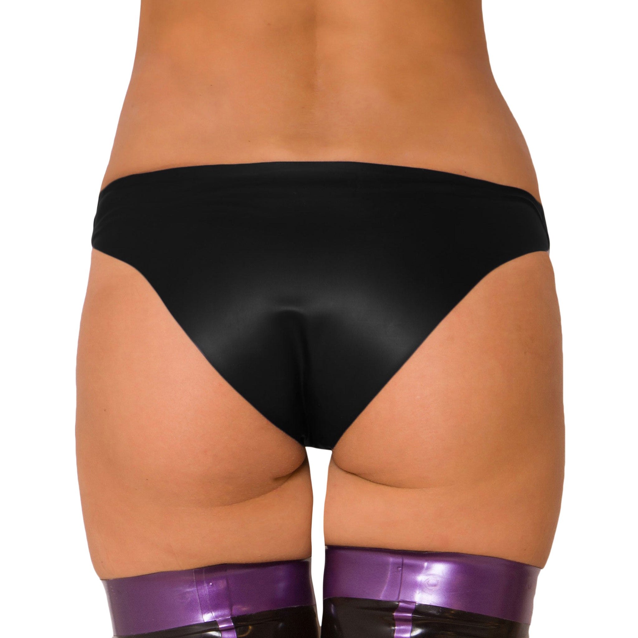 Latex rubber apparel intimates bottoms lingerie latex-lingerie briefs panty panties low-rise pull-up pull-on body-hugging connoisseur shiny glossy comfortable stylish sleek polished durable minimalist fetish fashion alt-fashion alternative bedroom dungeon bondage bdsm bdsm-fashion kink kinky kinkwear costume cosplay halloween female femme feminine women unisex black