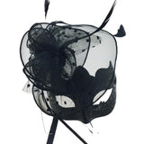 Black Fascinator Hat Eye Mask