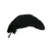 Fur fox-fur genuine-fur anal plug probe butt butt-plug buttplug nonvibe non-vibe nonvibrating non-vibrating removable fur-tail fox-tail detachable screw-on removable filling smooth soft tapered bondage bdsm kink kinky kinky-play animal pet pet-play adult-toys black