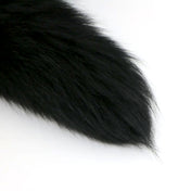 Fur fox-fur genuine-fur anal plug probe butt butt-plug buttplug nonvibe non-vibe nonvibrating non-vibrating removable fur-tail fox-tail detachable screw-on removable filling smooth soft tapered bondage bdsm kink kinky kinky-play animal pet pet-play adult-toys black
