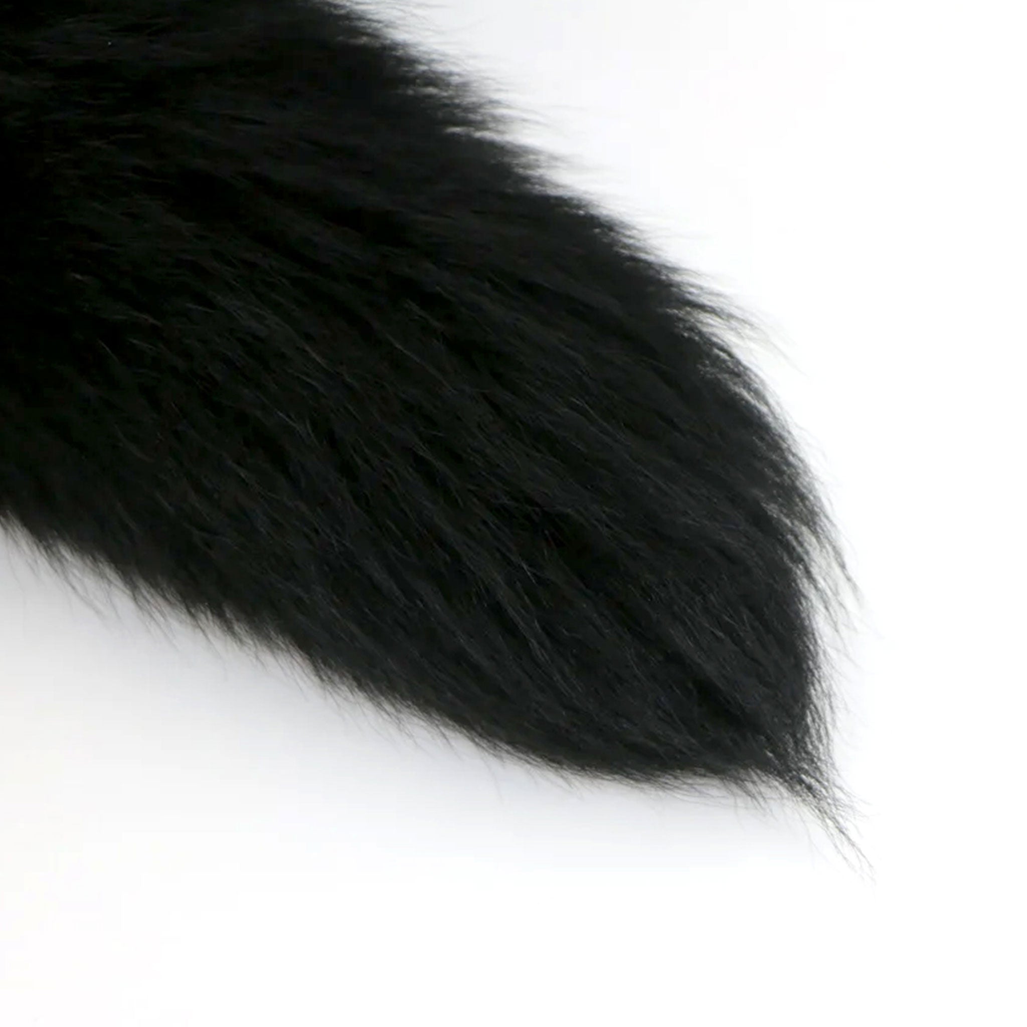 Fur fox-fur genuine-fur anal plug probe butt butt-plug buttplug nonvibe non-vibe nonvibrating non-vibrating removable fur-tail fox-tail detachable screw-on removable filling smooth soft tapered bondage bdsm kink kinky kinky-play animal pet pet-play adult-toys black