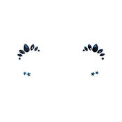 Acrylic faceted gems adhesive medical-grade hypoallergenic latex-free glitter accessories intimates body-stickers body-glitter skin crystals unicolor miniature mini-stickers cheerful adorable mischievious colorful magic spell sparkly long-lasting costume cosplay halloween rave ravewear rave-bae fairy pixie festival female femme feminine womens black bodistix