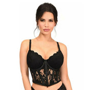Polyester cotton accessories corset cincher lace floral-lace underbust under-bust under-wire underwire-support support-boning plastic-boning steel-boning static-steel hook-and-eye back-closure sleeveless breathable comfortable stretchy strapless sexy fetish fashion alt-fashion layering bedroom goth gothic goth-doll female femme feminine womens black
