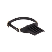 Silicone gag mouth-gag mouthpiece mouth-piece tray built-in attached adjustable buckle soft stylish functional sturdy comfortable fetish fashion alt-fashion bdsm bdsm-toys bondage kink kinky kinky-play sissy restraint sensory sensory-play adult-toys black gold