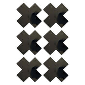 PVC vinyl adhesive medical-grade accessories pasties nipple nipple-pasties body-stickers self-adhering self-adhesive skin x-shaped 6pk 6-pk 6-pack six-pack shiny glossy fetish fashion alt-fashion punk goth gothic cyber bondage bdsm bdsm-fashion dom sub dominiant domme dominatrix submissive submission costume cosplay halloween unisex black