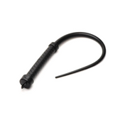 Black silicone whip, BDSM viper tail whip, impact play whip, silicone flogger, advanced BDSM whip.
