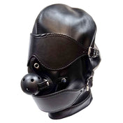 Leather faux-leather matte-finish accessories mask hood bondage-hood gimp-mask anatomical detachable eye-mask blindfold mouth-cover gag ball-gag breathable optional fully-detachable lace-up lace-back back-closure hair-shield adjustable buckle side-buckle lightweight light-weight snap-button press-studs fetish fashion alt-fashion bondage bdsm bdsm-play bdsm-gear bdsm-toys restraint kink kinky kinky-play sensory sensory-play sensory-deprivation exploration unisex black