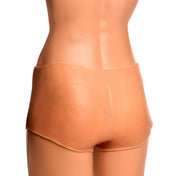 Silicone premium strap-on strapon shorts panty-shorts dildo dong nonvibe non-vibe nonvibrating non-vibrating gender-affirming stretchy realistic hand-painted firm poseable anal-opening kink kinky kinky-play adult-toys vanilla