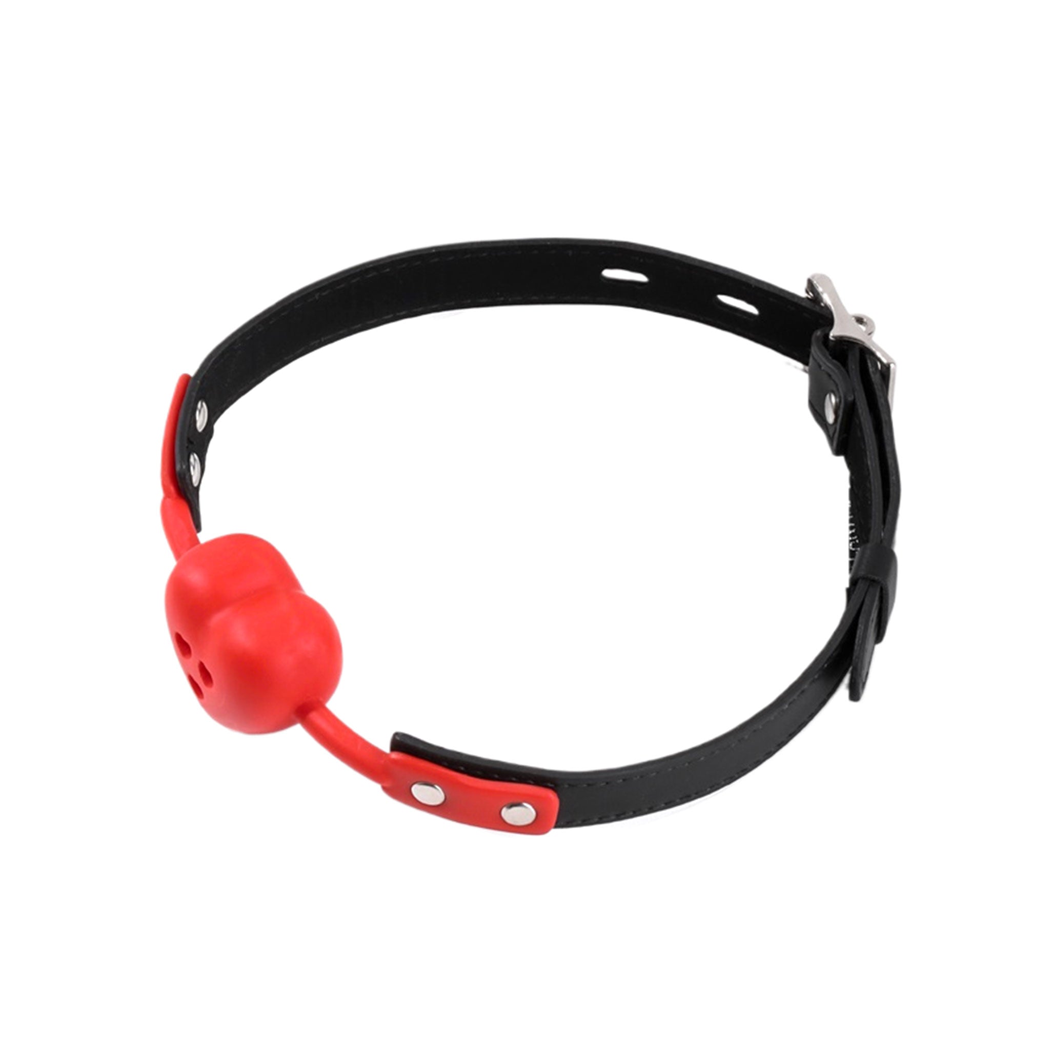 Leather PU-leather silicone accessories intimate gag mouth-gag heart-shaped breathable ventilated heart-gag adjustable buckle moan drool love pleasure bondage bdsm bdsm-gear bdsm-toys kink kinky kinky-toys restraint valentines gifts adult-toys unisex red black