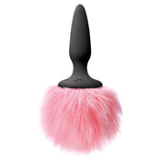 Silicone faux-fur plug probe anal butt buttplug tapered bondage bdsm kinky kink kinky-play pet-play fluffy  bunny rabbit tail non-vibe non-vibrating adult-toys halloween accessories costumes cosplay pink