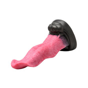 Silicone dildo dong nonvibe non-vibe nonvibrating non-vibrating wolf maw tongue long wavy firm flexible ferocious feral fantasy furry unique strapon strap-on harness-compatible suction-cup adult-toys creature-cocks red