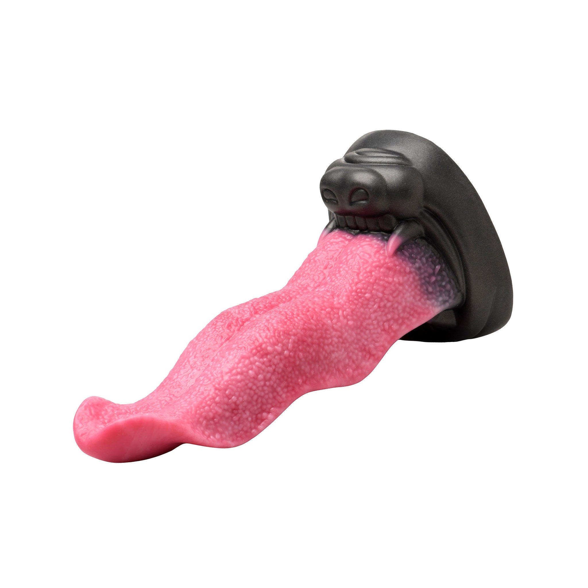 Silicone dildo dong nonvibe non-vibe nonvibrating non-vibrating wolf maw tongue long wavy firm flexible ferocious feral fantasy furry unique strapon strap-on harness-compatible suction-cup adult-toys creature-cocks red
