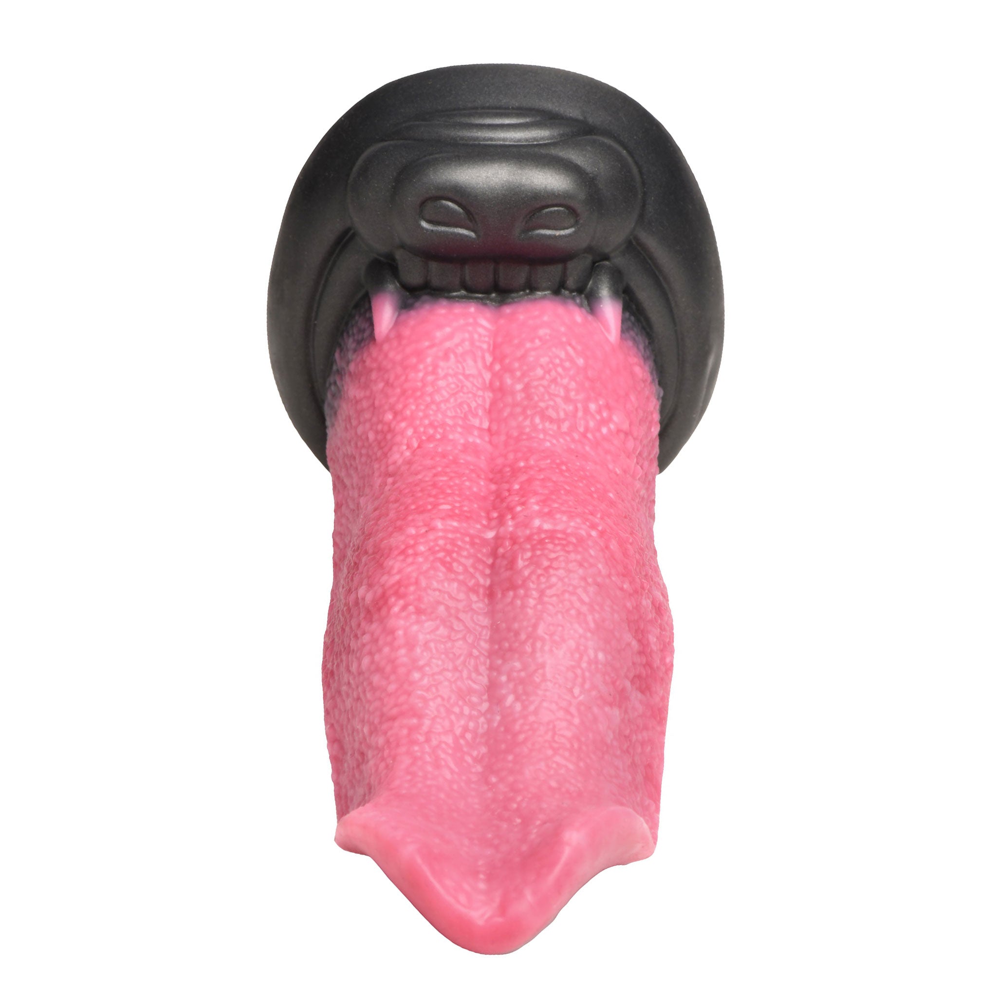 Silicone dildo dong nonvibe non-vibe nonvibrating non-vibrating wolf maw tongue long wavy firm flexible ferocious feral fantasy furry unique strapon strap-on harness-compatible suction-cup adult-toys creature-cocks red