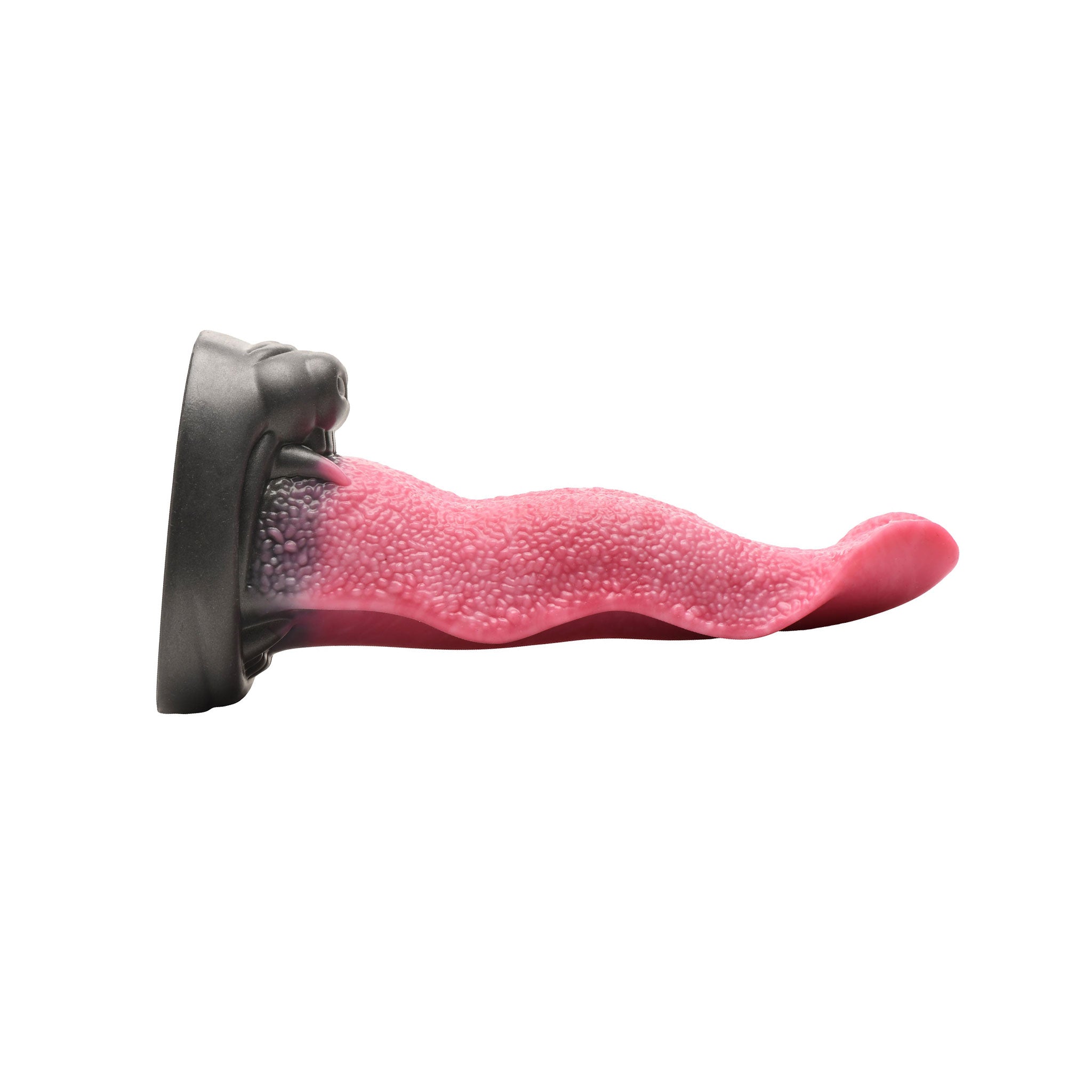 Silicone dildo dong nonvibe non-vibe nonvibrating non-vibrating wolf maw tongue long wavy firm flexible ferocious feral fantasy furry unique strapon strap-on harness-compatible suction-cup adult-toys creature-cocks red