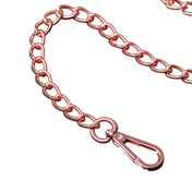 Chain leash leads clip vegan leather wrist strap rose gold pet play training black