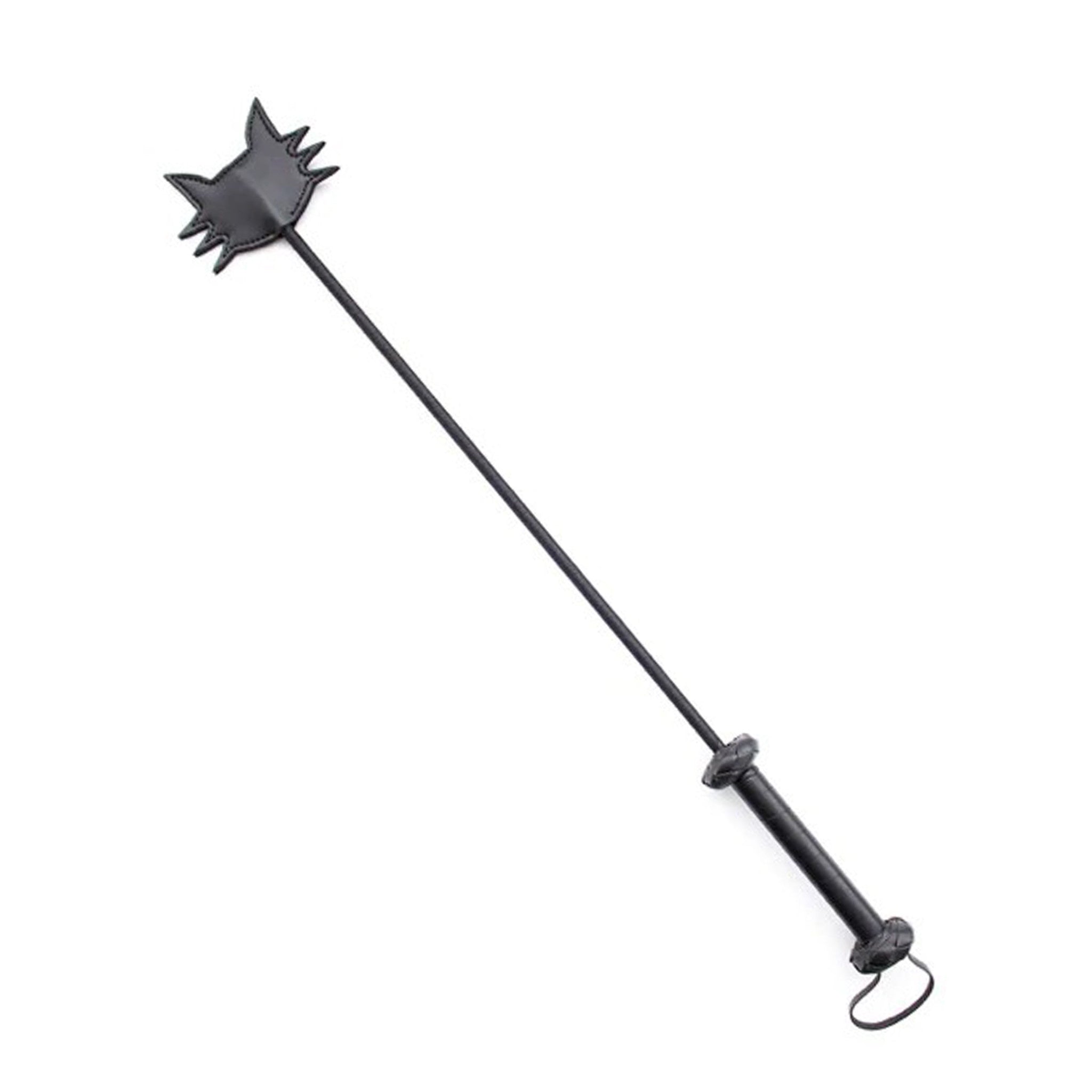 Cat head riding crop, BDSM spanking crop, fetish impact toy, leather riding crop, feline-themed crop.