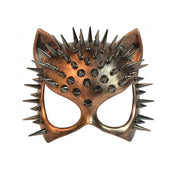Plastic resin metallic spike spikes spiked accessories headgear mask half-mask swept-up ears edgy lightweight durable sturdy fetish fashion alt-fashion alternative festival masquerade animal bondage bdsm bdsm-toys kink kinky kinky-play kinkwear pet-play cat kitty costume cosplay halloween halloween-accessories meowx unisex copper