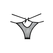 cheeky sheer black panty playful cut-out seductive lingerie fetish factory one-piece sexy