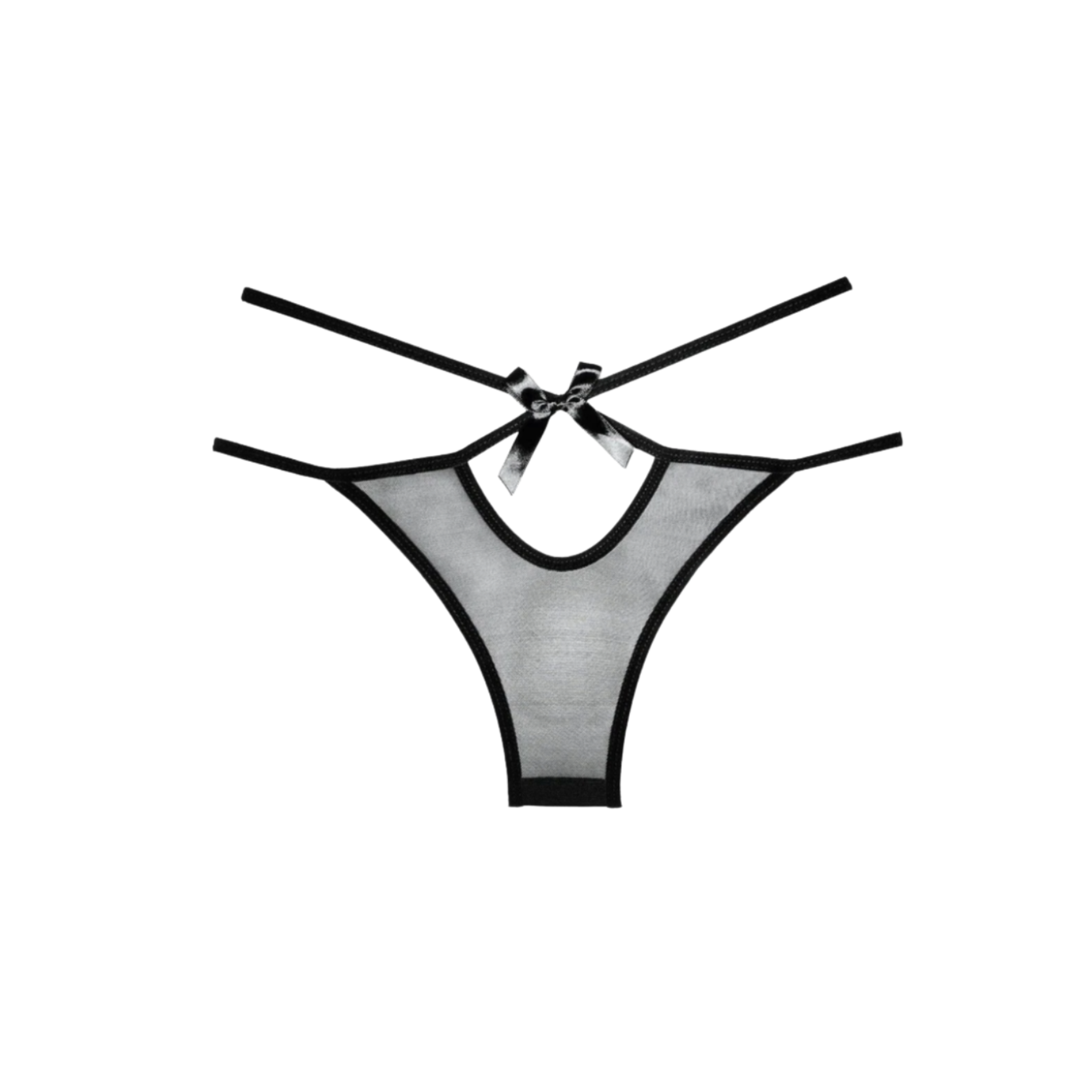 cheeky sheer black panty playful cut-out seductive lingerie fetish factory one-piece sexy
