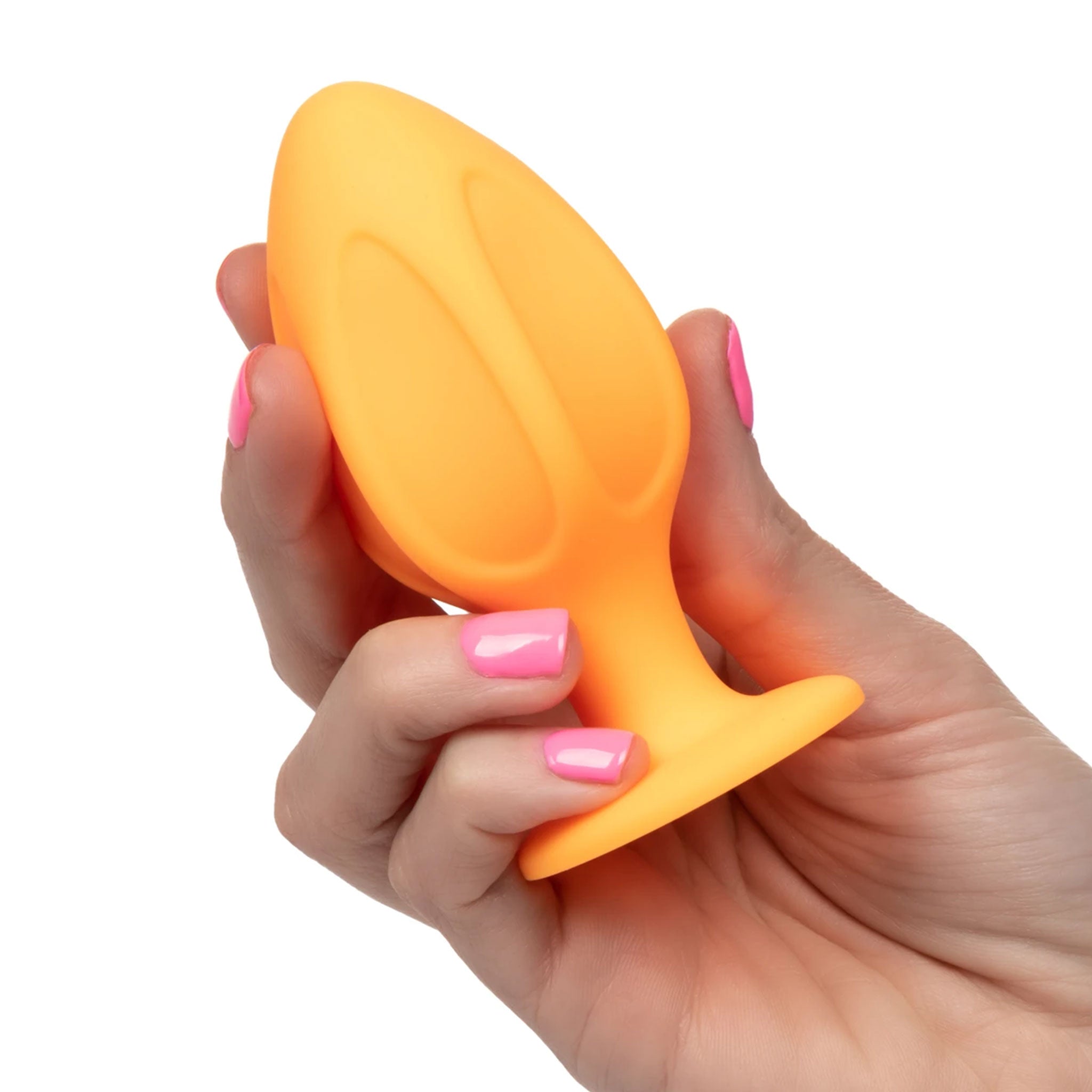 Silicone phthalate-free hygienic body-safe accessories nonvibe nonvibrating non-vibe non-vibrating 2pc 2-pc 2-piece two-piece plug probe anal anal-toys anal-play anal-plug anal-probe butt-plug buttplug butt-stuff backdoor-play stim stimulating stimulation stimulating waterproof textured flared-base flanged-base suction-cup playful bold cheeky hands-free comfortable solo-play partner-play couples-play gifts adult-toys unisex orange